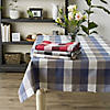 French Blue Tri Color Check Tablecloth 60X104" Image 4