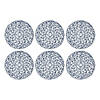 French Blue Woven Paper Round Placemat (Set Of 6) Image 1