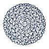 French Blue Woven Paper Round Placemat (Set Of 6) Image 1