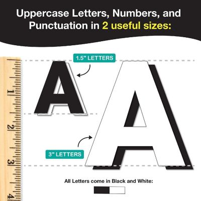 FreshCut Crafts Black and White 2-Size Combo Letters Image 1