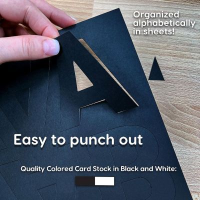 FreshCut Crafts Black and White 2-Size Combo Letters Image 2