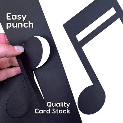 FreshCut Crafts Black Music Note Cutouts Image 2