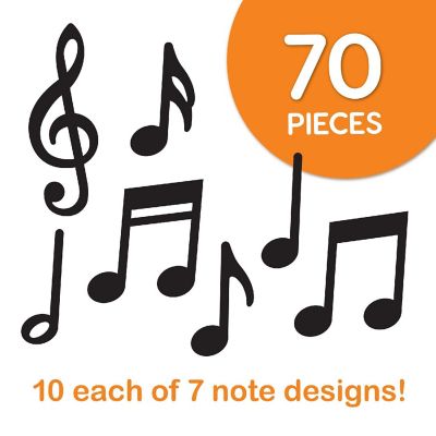 FreshCut Crafts Black Music Note Cutouts Image 3