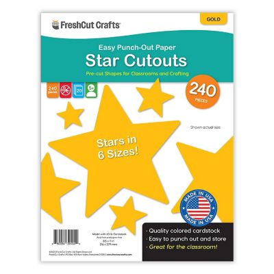 FreshCut Crafts Gold Star Cutouts Image 1