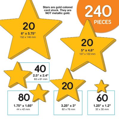 FreshCut Crafts Gold Star Cutouts Image 3