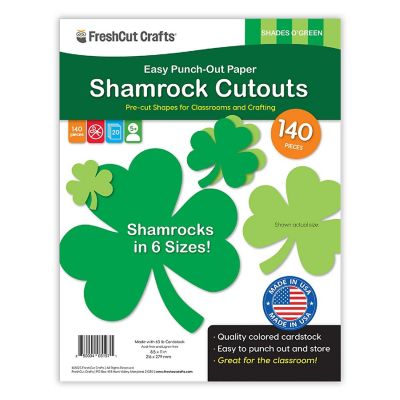 FreshCut Crafts Green Shamrock Cutouts Image 1