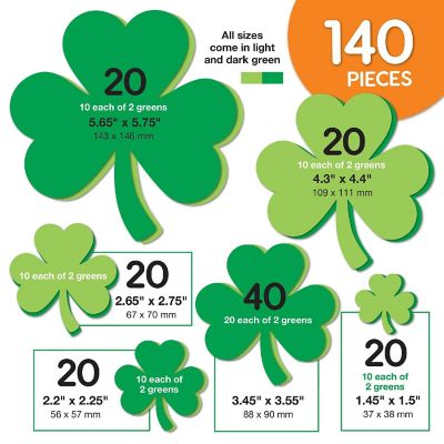 FreshCut Crafts Green Shamrock Cutouts Image 3