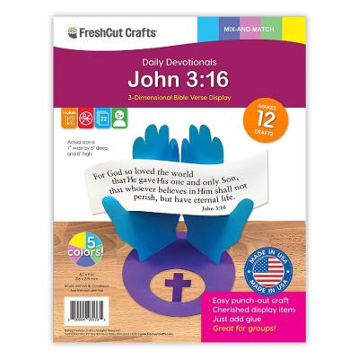 FreshCut Crafts John 3:16 3-D Display Craft Image 1