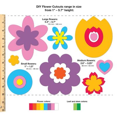 FreshCut Crafts Multicolor Flower Cutouts Image 1