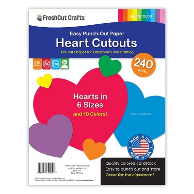 FreshCut Crafts Multicolor Heart Cutouts Image 1