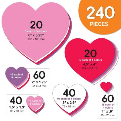 FreshCut Crafts Multicolor Heart Cutouts Image 3