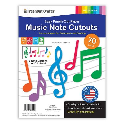 FreshCut Crafts Multicolor Music Note Cutouts Image 1