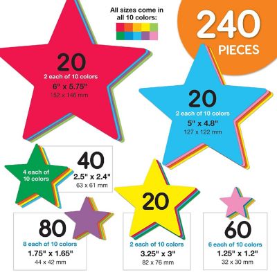 FreshCut Crafts Multicolor Star Cutouts Image 3