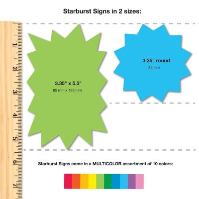 FreshCut Crafts Multicolor Starburst Signs Image 1