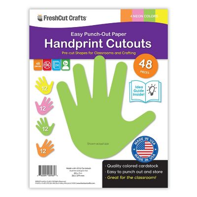 FreshCut Crafts Neon Handprint Cutouts Image 1