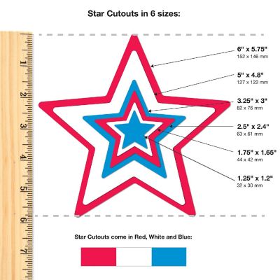 FreshCut Crafts Patriotic Star Cutouts Image 1