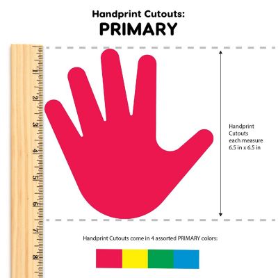 FreshCut Crafts Primary Handprint Cutouts Image 1