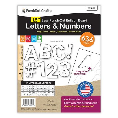 FreshCut Crafts White 1.5 inch Letters Image 1