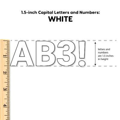 FreshCut Crafts White 1.5 inch Letters Image 1