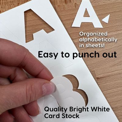 FreshCut Crafts White 1.5 inch Letters Image 2
