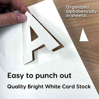 FreshCut Crafts White 3 inch Letters Image 2