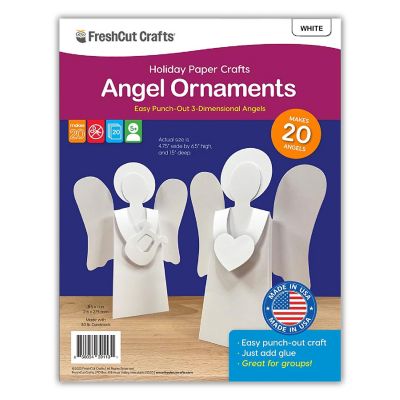 FreshCut Crafts White Angel Ornament Craft Image 1
