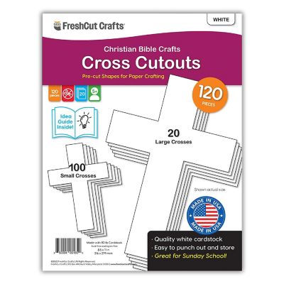 FreshCut Crafts White Cross Cutouts Image 1
