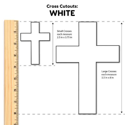 FreshCut Crafts White Cross Cutouts Image 1