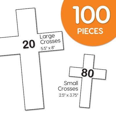 FreshCut Crafts White Cross Cutouts Image 3
