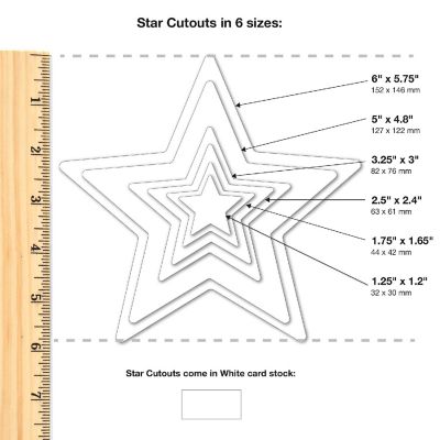 FreshCut Crafts White Star Cutouts Image 1