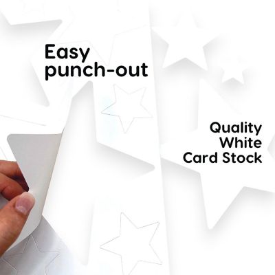 FreshCut Crafts White Star Cutouts Image 2