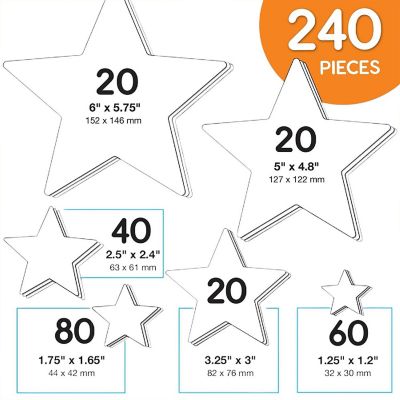 FreshCut Crafts White Star Cutouts Image 3