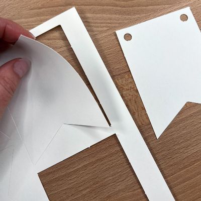 FreshCut Small White Banner Cutouts Image 2