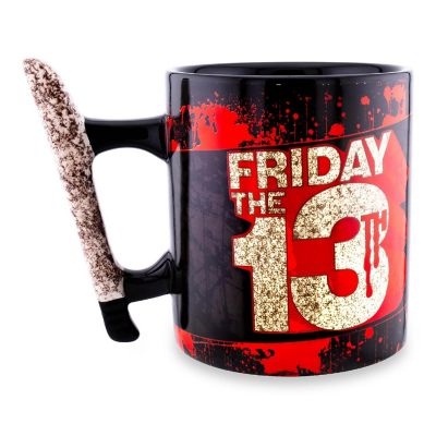 Friday The 13th Jason Mask 20-Ounce Ceramic Mug With Machete-Shaped Handle Image 1