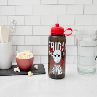 Friday The 13th "The Day Everyone Fears" Water Bottle  Holds 34 Ounces Image 3