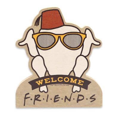 Friends 7x6 Friends Turkey Welcome Chunky Wood Tabletop Decor Image 1