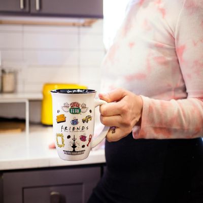 Friends Icons Wide Rim Latte Mug  Holds 16 Ounces Image 2