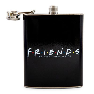Friends Logo Stainless Steel Flask  Holds 7 Ounces Image 1