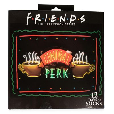 Friends Mens 12 Days of Socks in Advent Gift Box  Set A Image 1