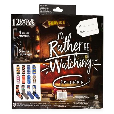 Friends Mens 12 Days of Socks in Advent Gift Box  Set A Image 3