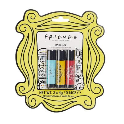 Friends TV Show Lip Balm Trio  Set of 3  Strawberry  Vanilla  Cherry Image 1