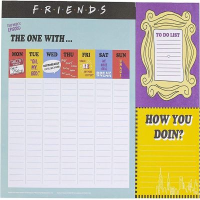 Friends TV Sitcom Themed Desk Planner  Weekly Calendar  52 Pages Image 1