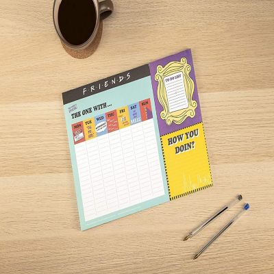 Friends TV Sitcom Themed Desk Planner  Weekly Calendar  52 Pages Image 1