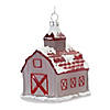 Frosted Barn Ornament (Set Of 6) 4.75"H Glass Image 1