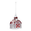 Frosted Barn Ornament (Set Of 6) 4.75"H Glass Image 3