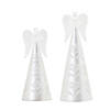 Frosted Glass Angel (Set Of 2) 8"H, 10"H Glass Image 1