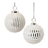 Frosted Silver Ball Ornament (Set Of 6) 4"D Glass Image 1