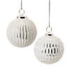Frosted Silver Ball Ornament (Set Of 6) 4"D Glass Image 2