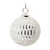 Frosted Silver Ball Ornament (Set Of 6) 4"D Glass Image 3