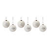 Frosted Silver Ball Ornament (Set Of 6) 4"D Glass Image 4